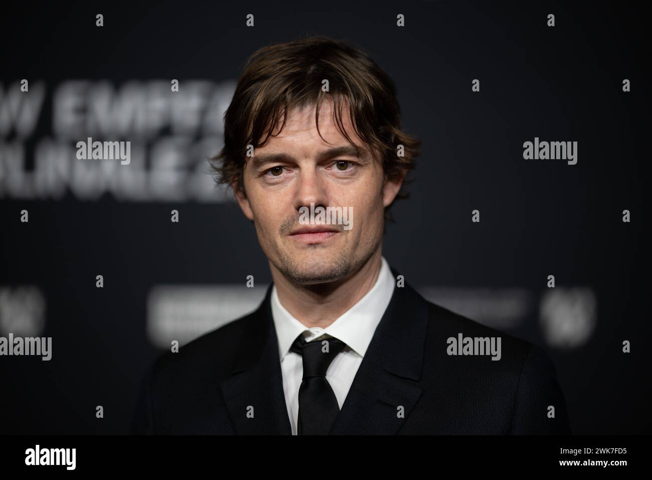 Berlin, Germany. 18th Feb, 2024. Sam Riley, actor, stands on the red carpet during the NRW Reception at this year's Berlinale. The 74th Berlin International Film Festival will take place from February 15 to 25, 2024. Credit: Sebastian Christoph Gollnow/dpa/Alamy Live News Stock Photo