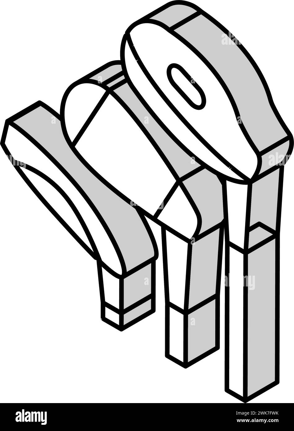 golf clubs isometric icon vector illustration Stock Vector Image & Art ...