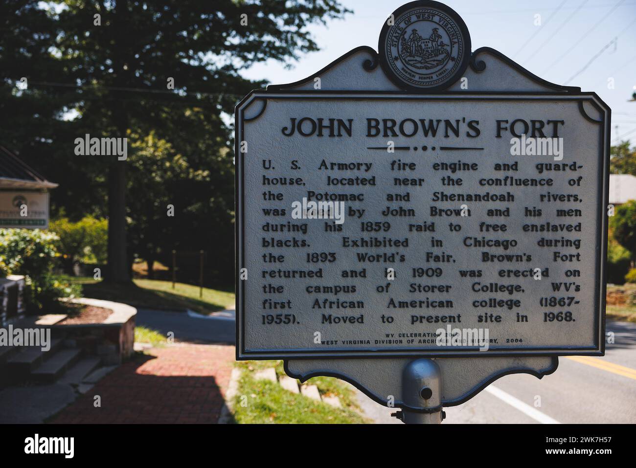 The street corner sign: Harper's Ferry, West Virginia Stock Photo