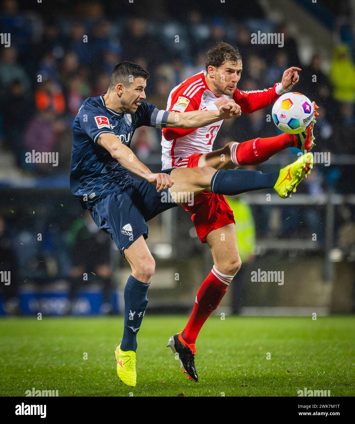 Bochum, Germany. 18th Feb 2024. Anthony Losilla (Bochum) Leon Goretzka ...