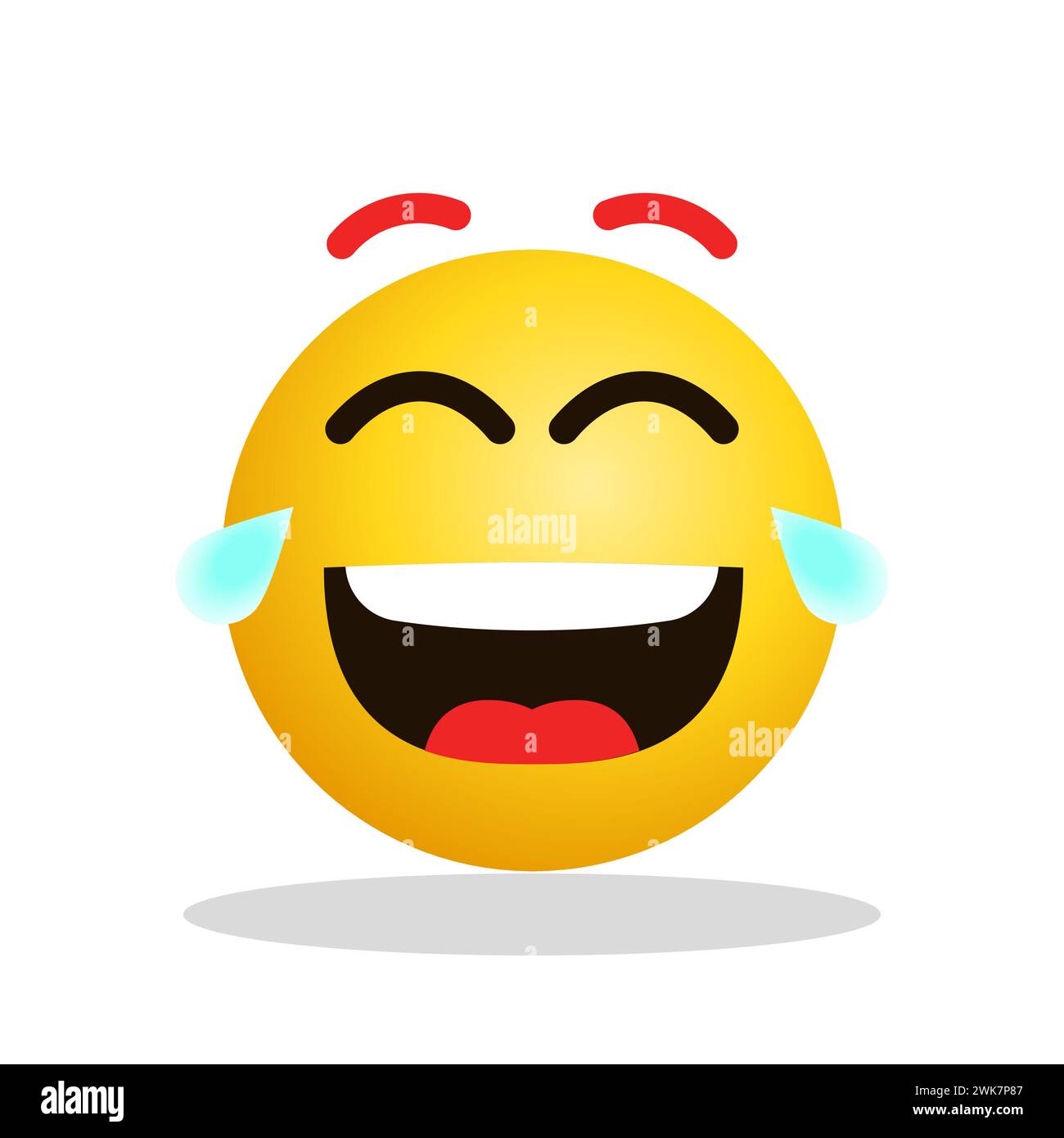 Art illustration Design Emoji face expression symbol emoticon of laugh Stock Vector