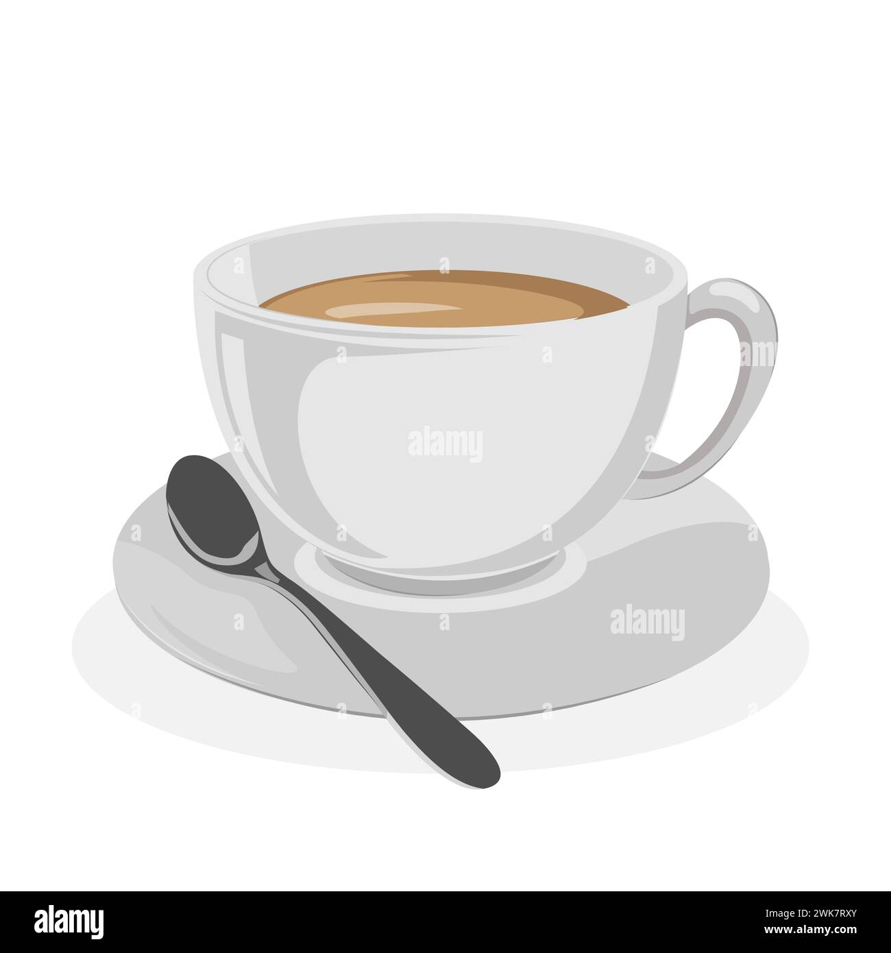 Art illustration design concept drink seamless symbol logo of coffee cup Stock Vector