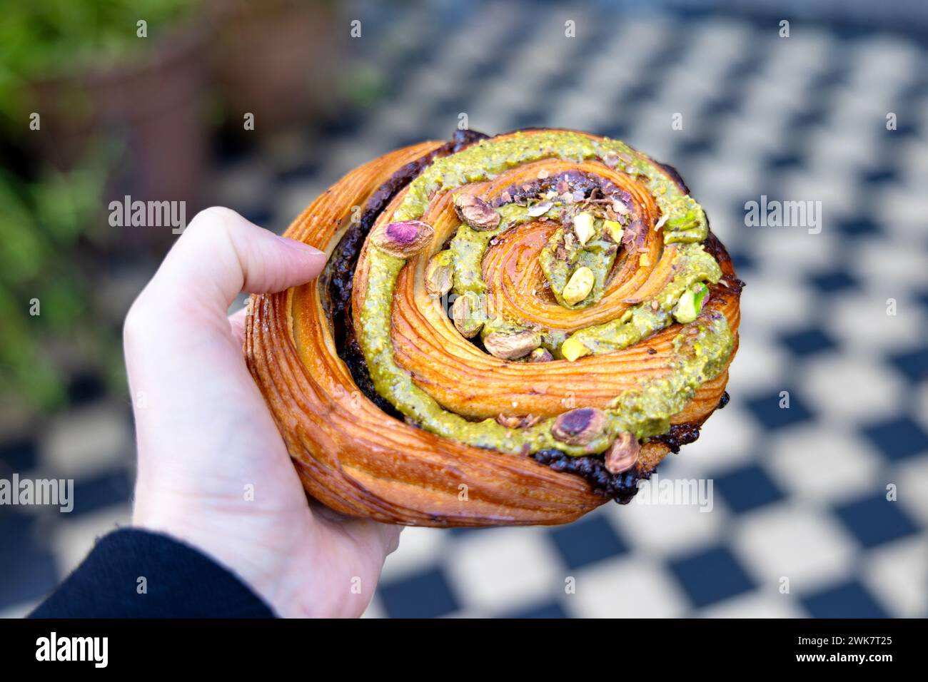 Pistachio swirl at Miel Bakery, London, England Stock Photo Alamy