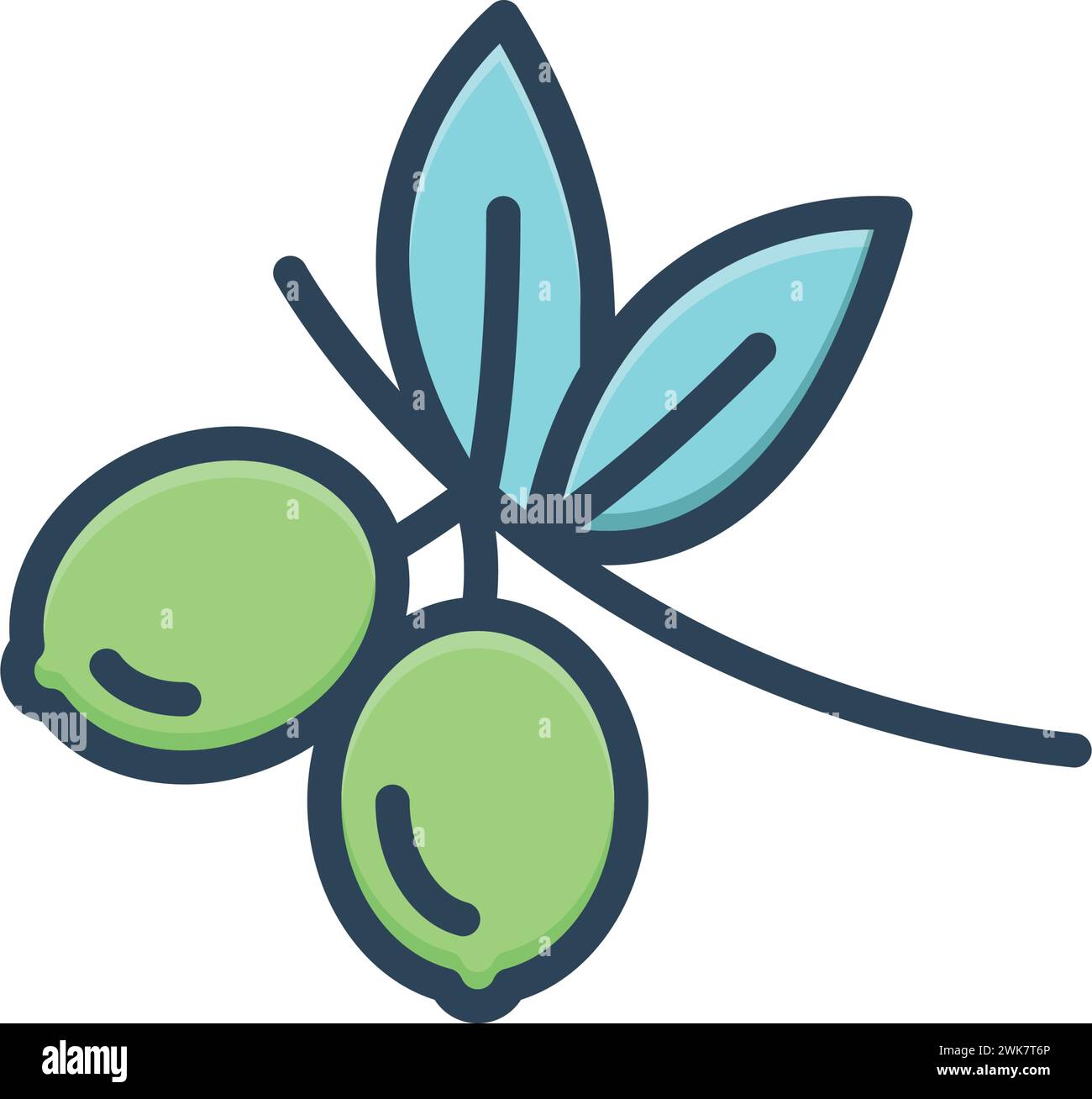 Icon for oliver,leaf Stock Vector