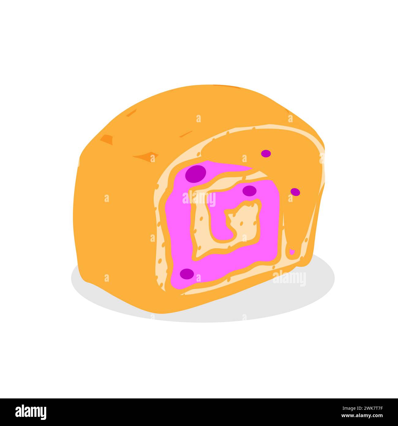 Art illustration design concept fast junk food seamless symbol logo of cake Stock Vector