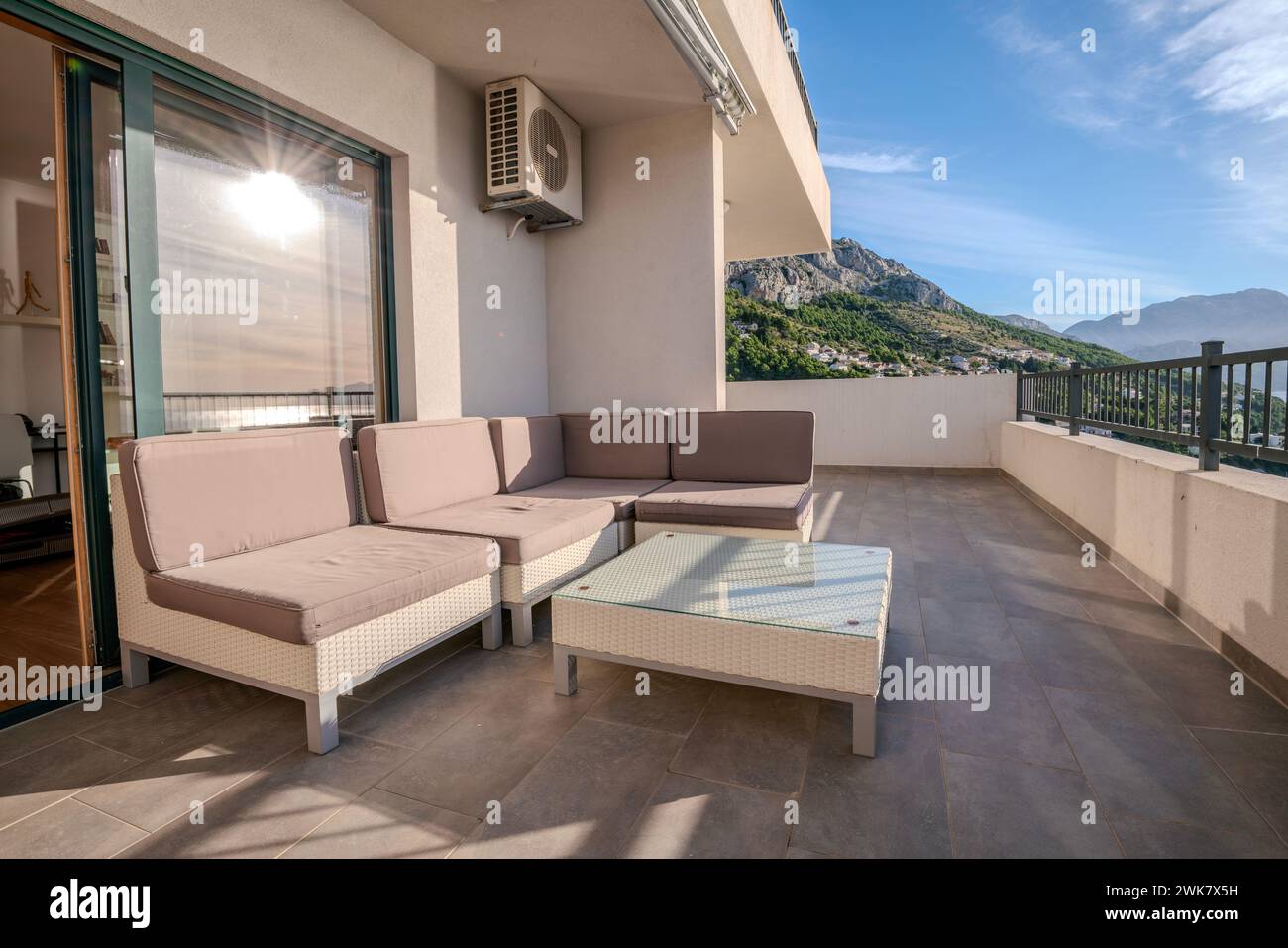 Picture Idea: Terrace Of A Seaside Penthouse Decorated In A Minimalist Style