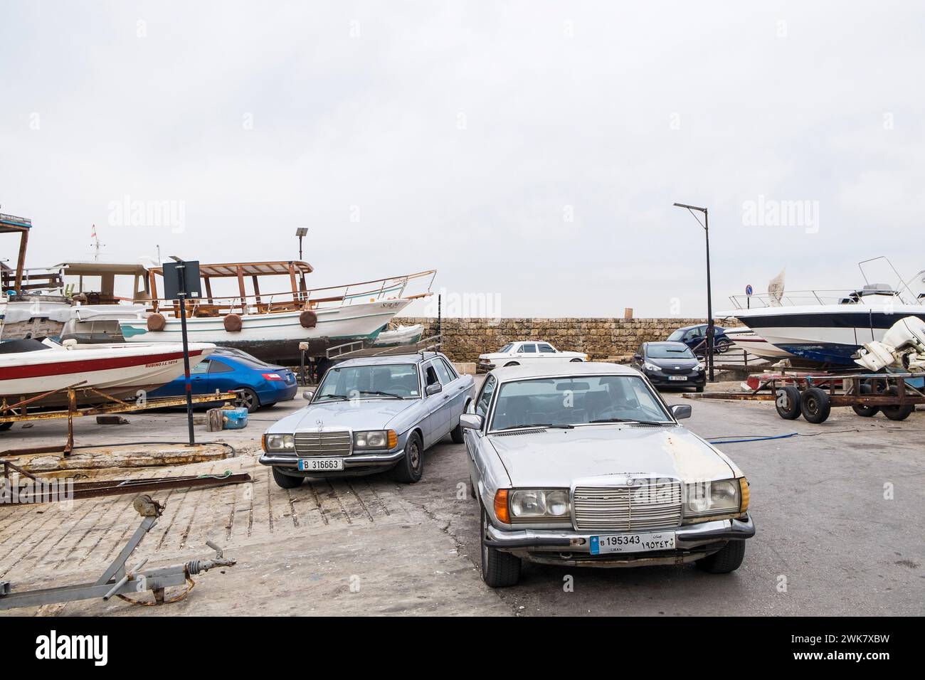 Lebanon, Jebeil, Byblos, cars Stock Photo Alamy