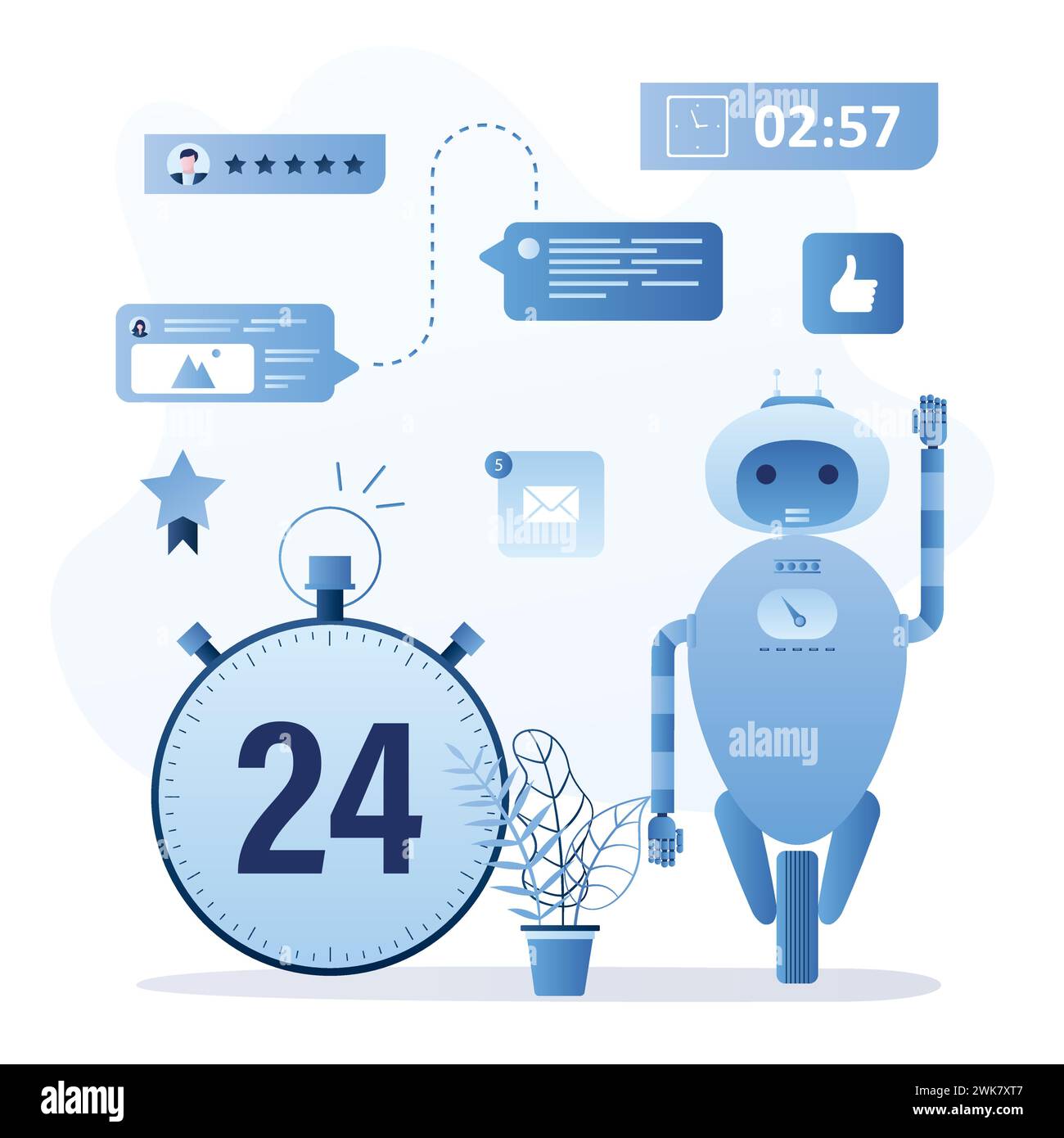 Chatbot robot concept background. Dialog help service. Speech bubble ...