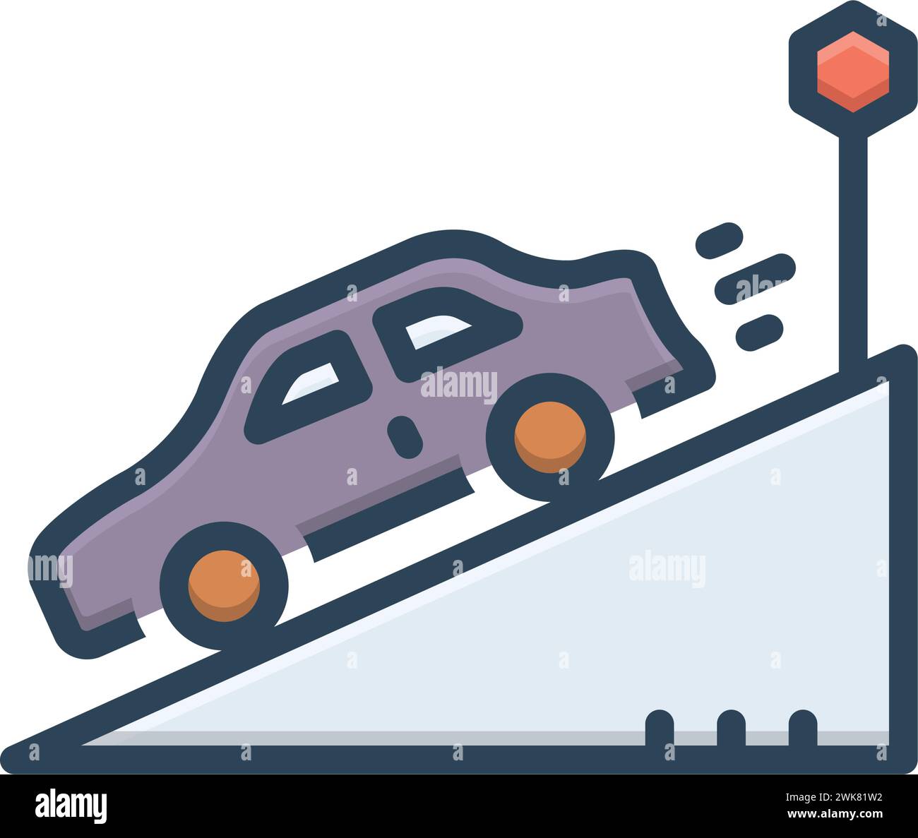 Icon for fall,car fall Stock Vector