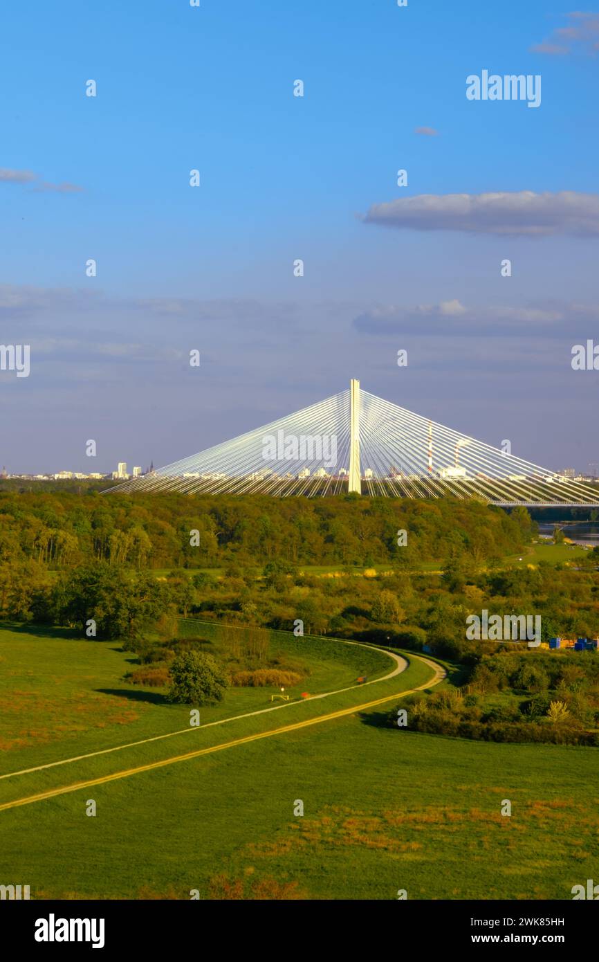 Wroclaw, Odra River, Redzinski Bridge Stock Photo