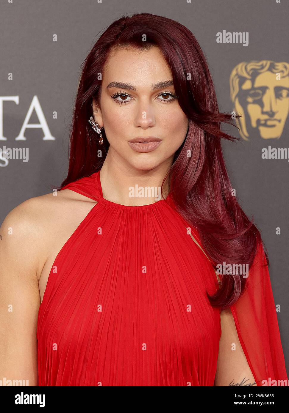 Feb 18, 2024 London, England, UK Dua Lipa attending The 2024 EE