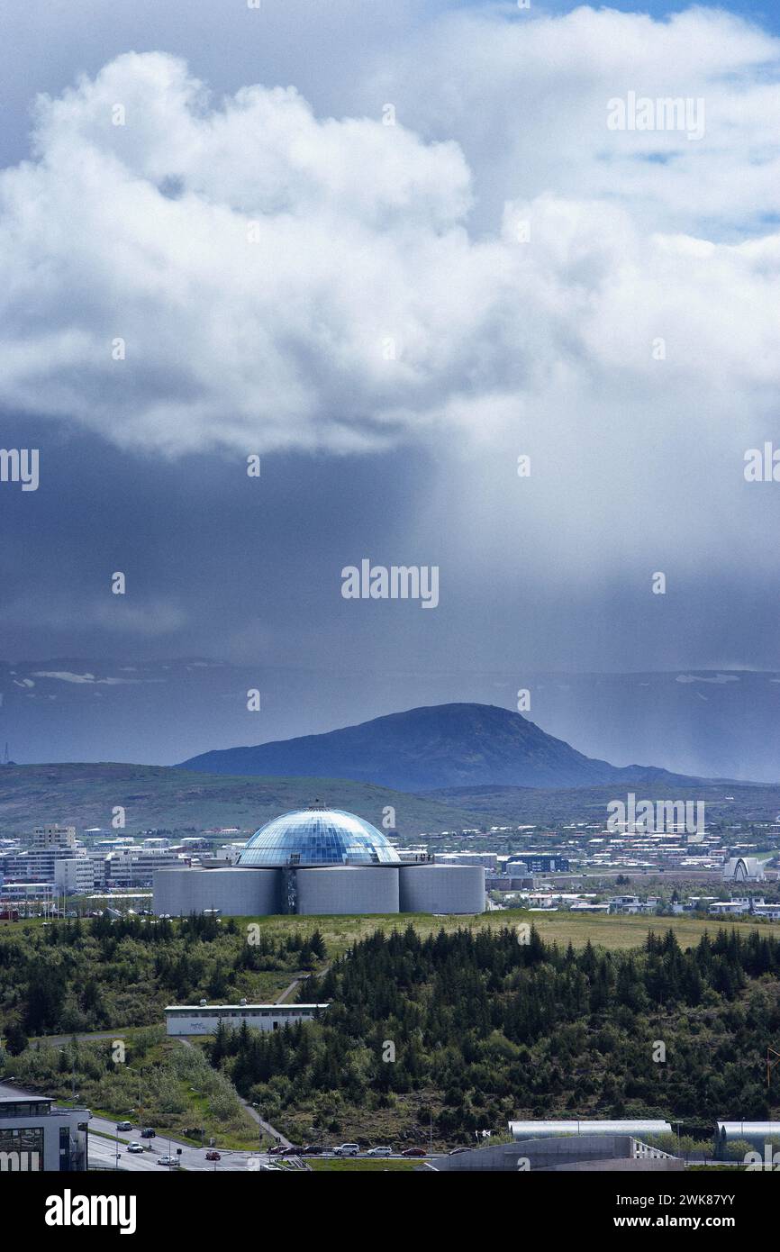 The Perl, A landmark in Reykjavik Iceland. Stock Photo