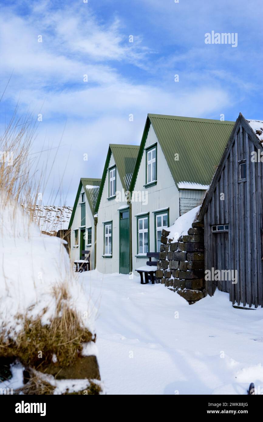 Houses at Arbaejarsafn, Reykjavik, Iceland Stock Photo