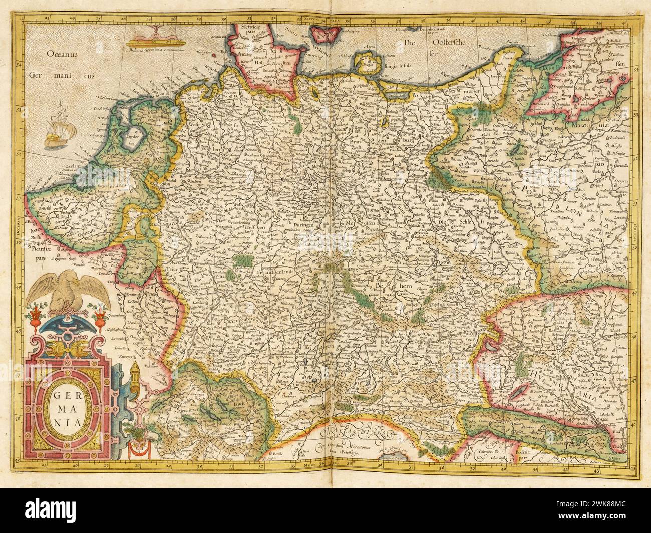 Historische landkarte deutschland hi-res stock photography and images