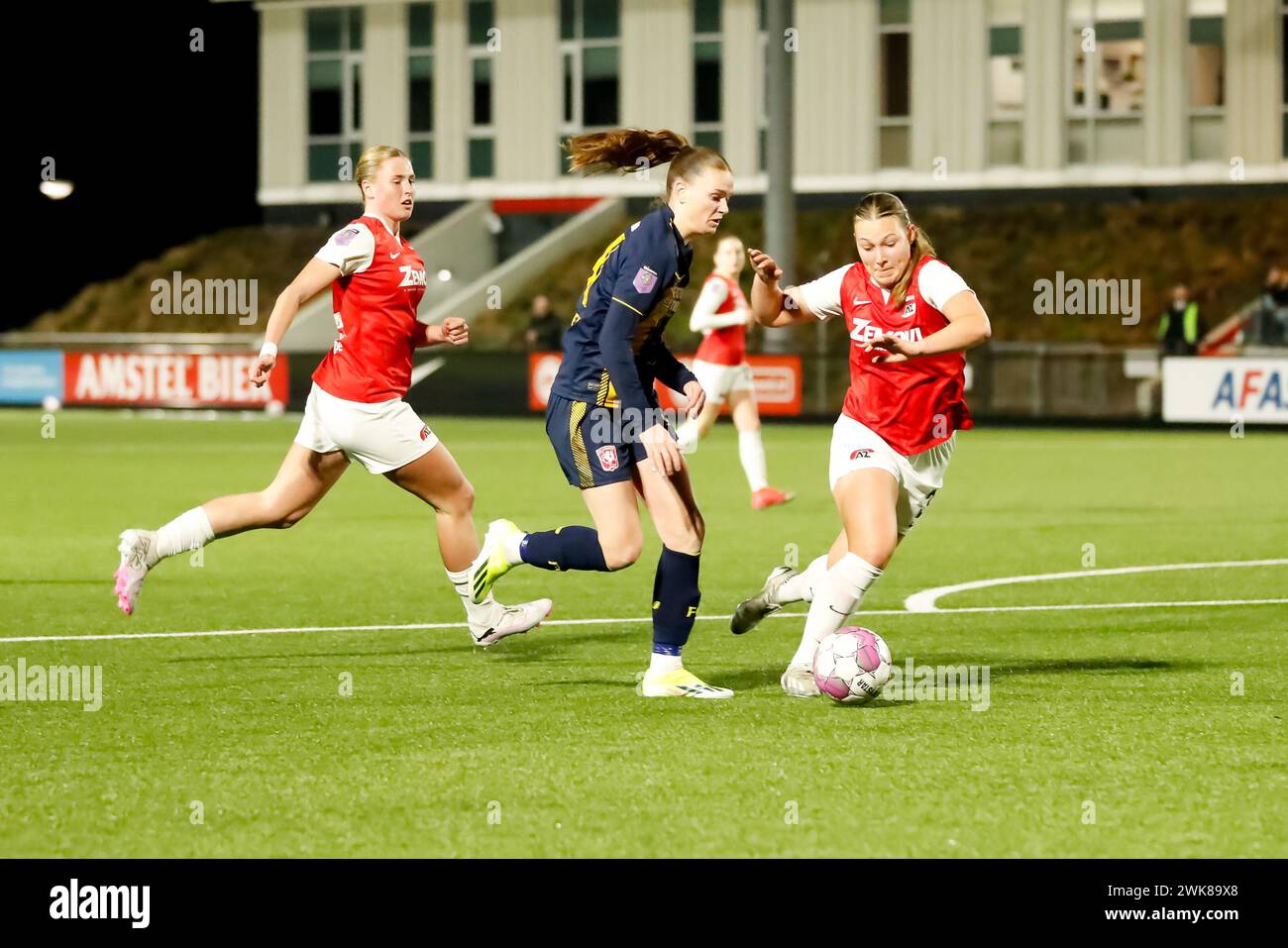 WIJDEWORMER , NETHERLANDS - FEBRUARY 16: Liz Rijsbergen of FC Twente during the TOTO KNVB Cup vrouwen match between AZ Alkmaar v FC Twente on february Stock Photo