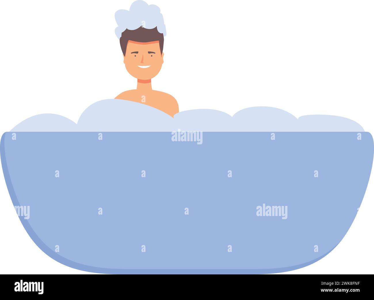 Big foam bathing icon cartoon vector. Kid babe son. Parent care mom ...