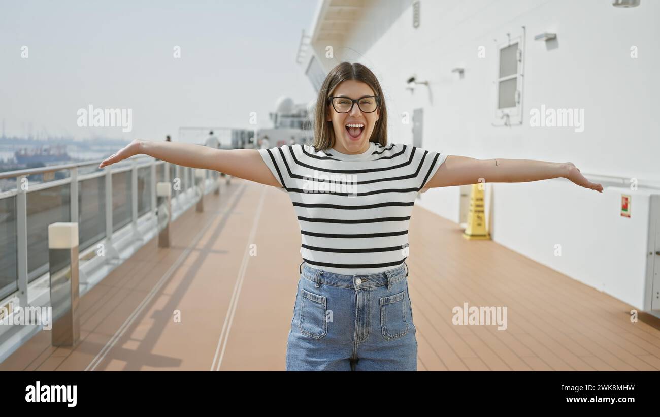 Woman arms outstretched port hi-res stock photography and images - Alamy