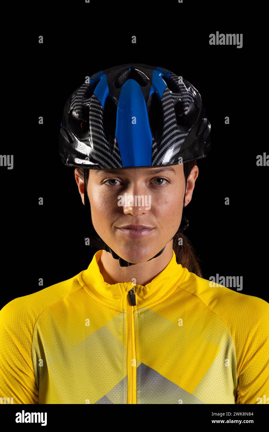 Woman wearing cycling helmet hi-res stock photography and images - Alamy