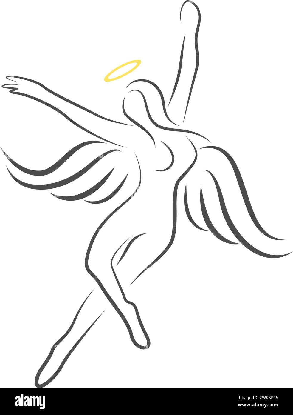 Angel wings logo icon design template Stock Vector Image & Art - Alamy