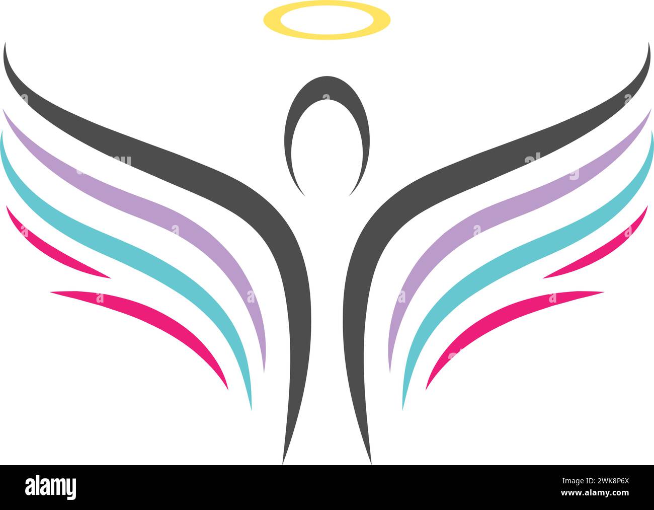 Angel wings logo icon design template Stock Vector Image & Art - Alamy