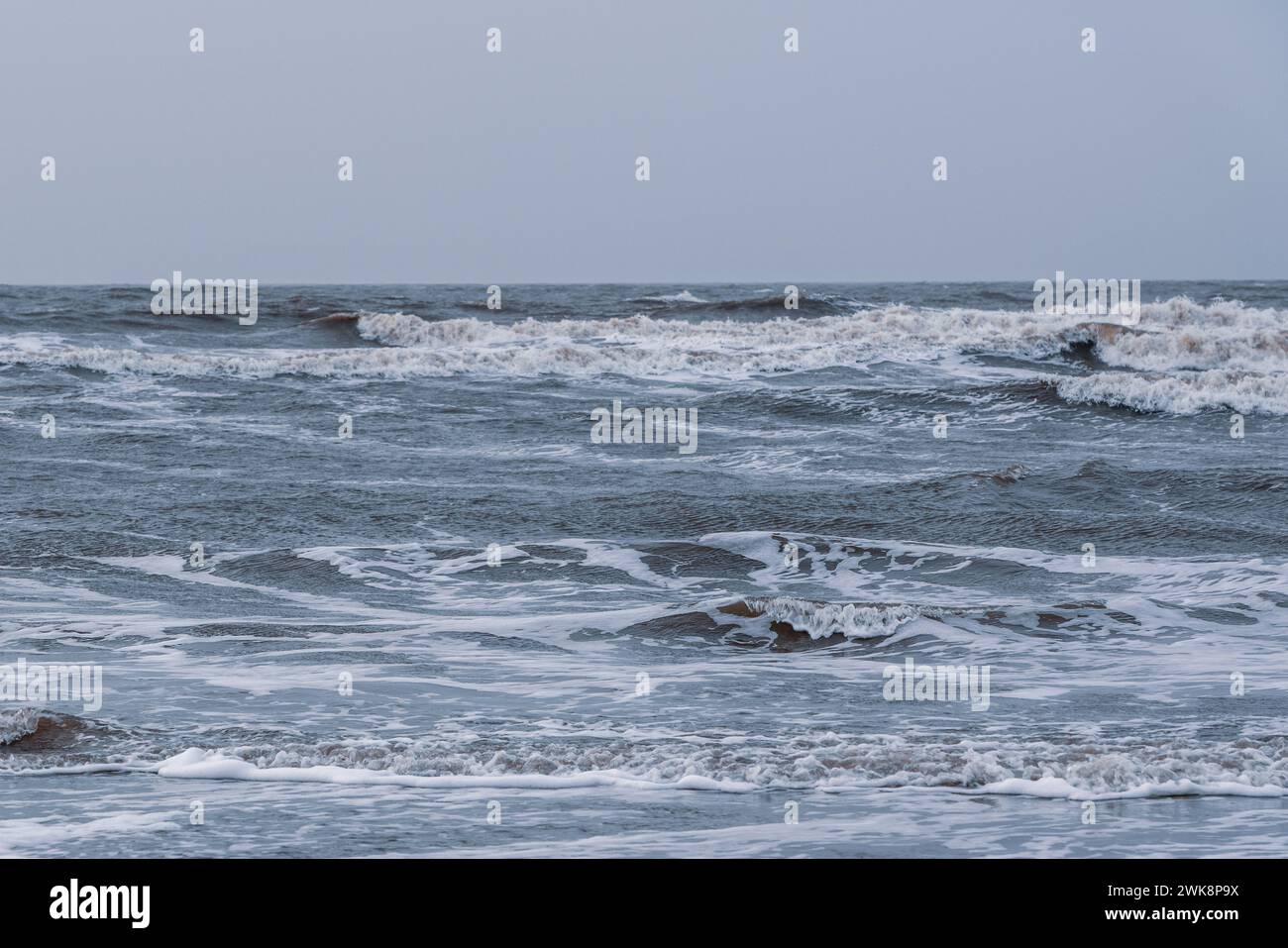 North Sea beach near Sankt Peter-Ording in Germany Stock Photo