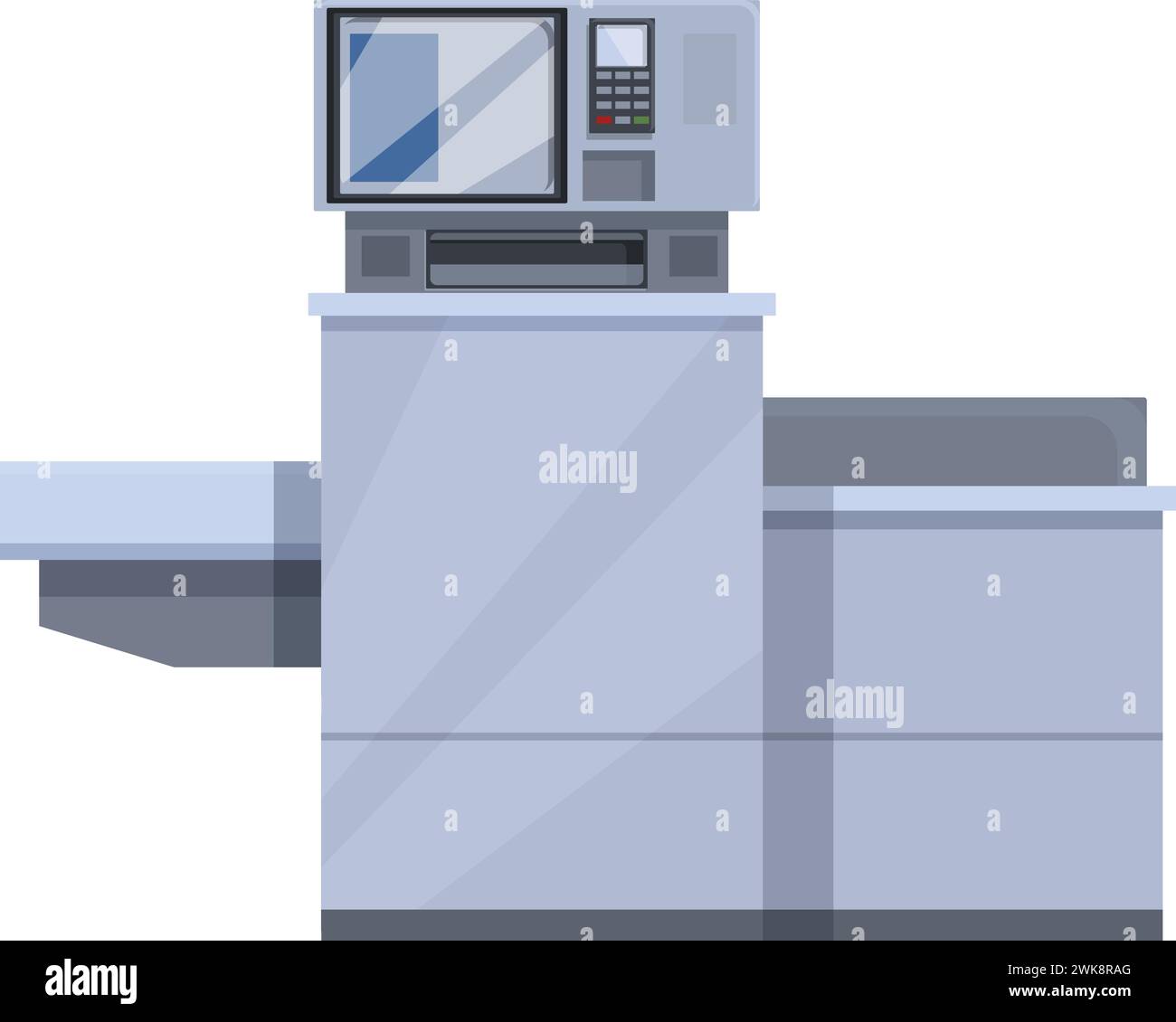 Shop terminal icon cartoon vector. Self service checkout. Touch monitor ...