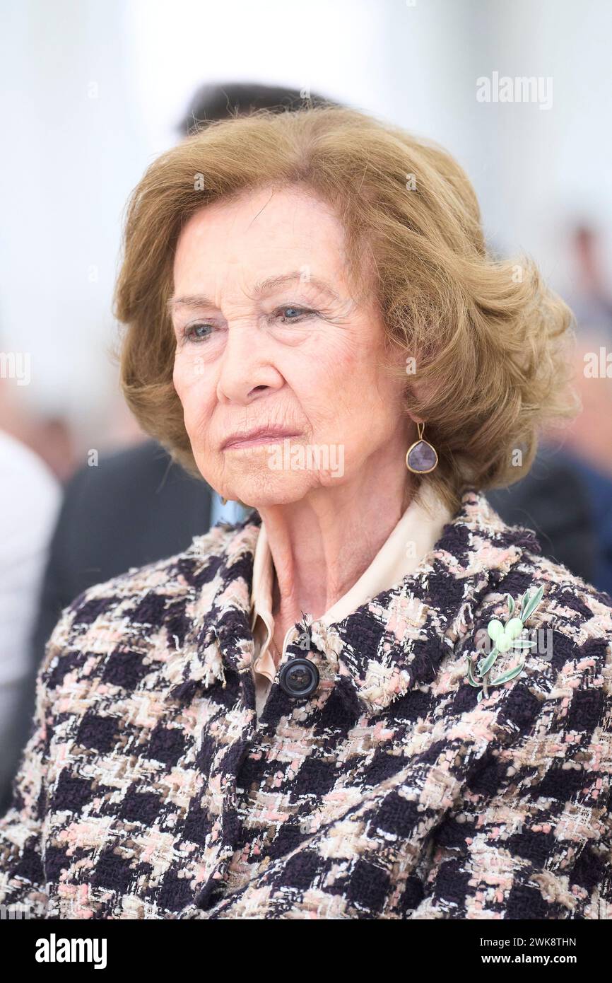 Alcorcon, Madrid, Spain. 19th Feb, 2024. The former Queen Sofia attends Opening and visit to the new dialysis centre 'Los Llanos III' of the Fundacion Renal Ãnigo Alvarez de Toledo and presentation of the platform 'Salud Renal Siempre' at Los Llanos III Center on February 19, 2024 in Alcorcon, Spain (Credit Image: © Jack Abuin/ZUMA Press Wire) EDITORIAL USAGE ONLY! Not for Commercial USAGE! Stock Photo