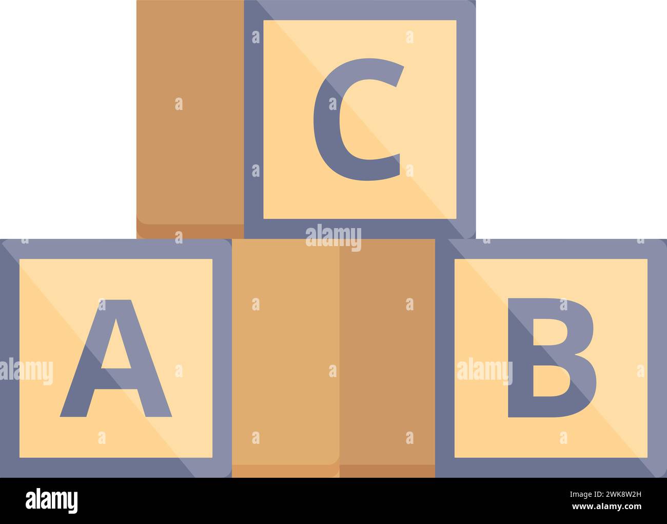 Wooden blocks icon cartoon vector. Castle build dice. Game play piece