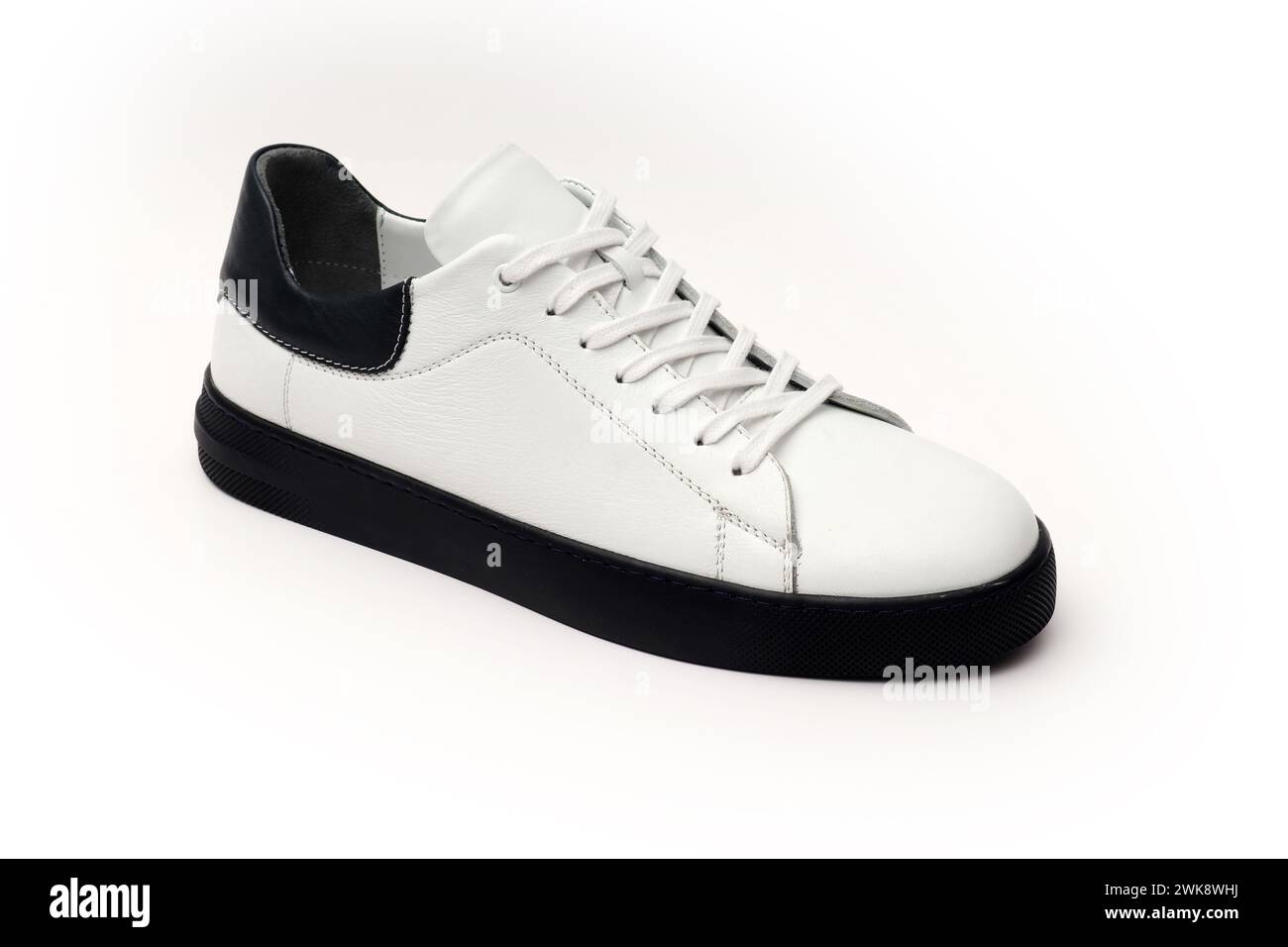 Comfortable sneakers for men on a white background. Stock Photo