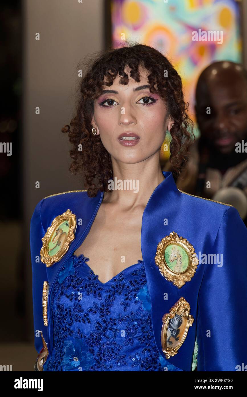 Paris, France. 17th Feb, 2024. Fashion show during the ART CAPITAL 2024