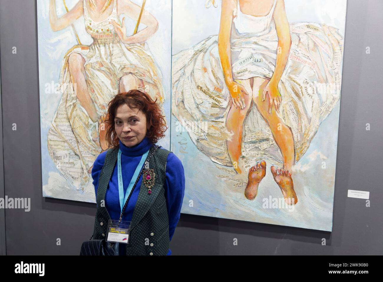 Paris, France. 17th Feb, 2024. Artist Tatiana LysakPolischuk poses