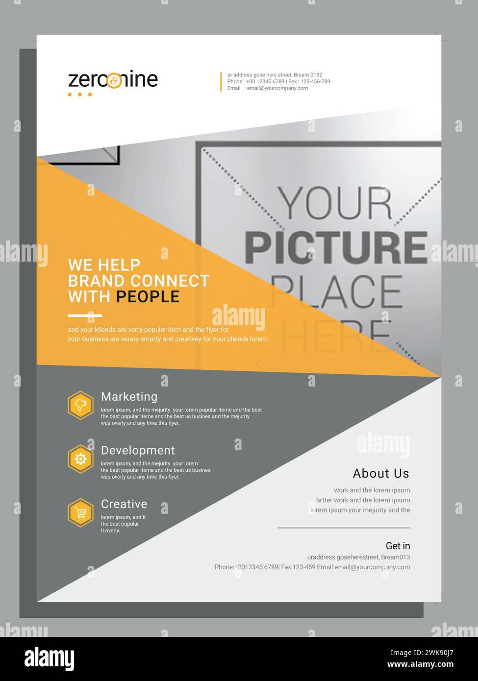 Vector modern corporate business a4 flyer template design Stock Vector ...