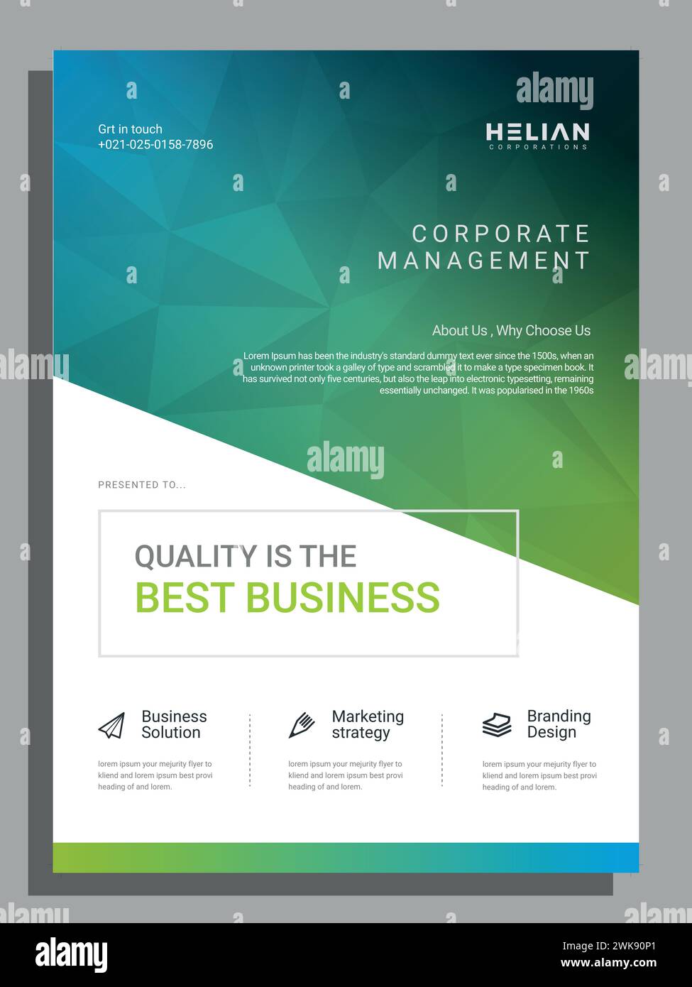 Vector modern corporate business a4 flyer template design Stock Vector