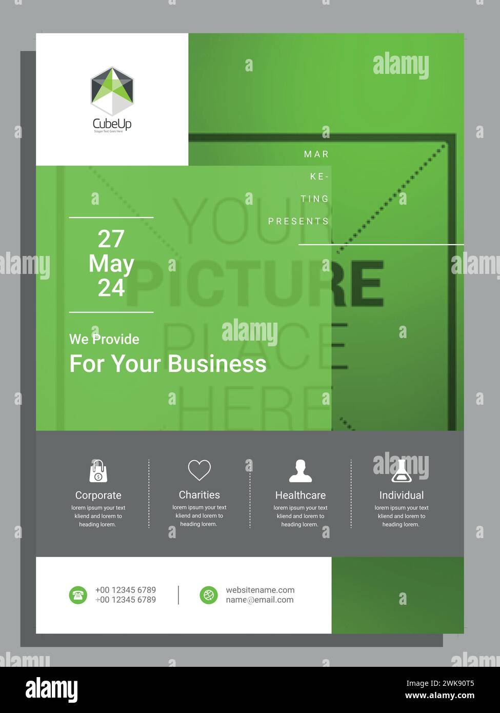 Vector modern corporate business a4 flyer template design Stock Vector