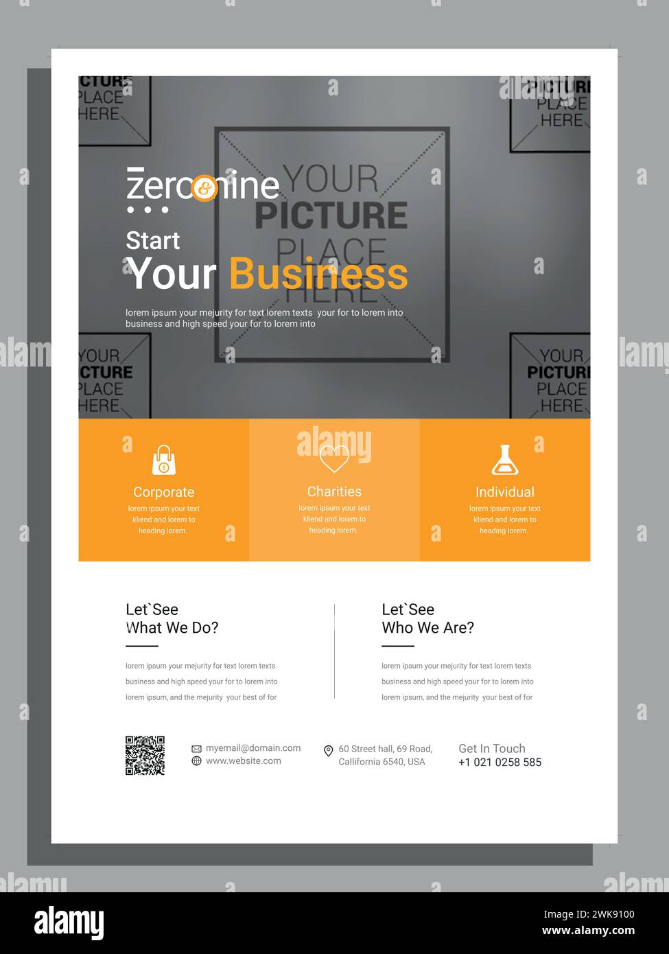 Vector modern corporate business a4 flyer template design Stock Vector