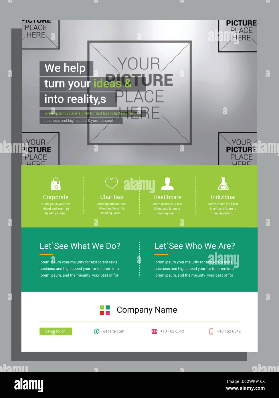 Vector modern corporate business a4 flyer template design Stock Vector