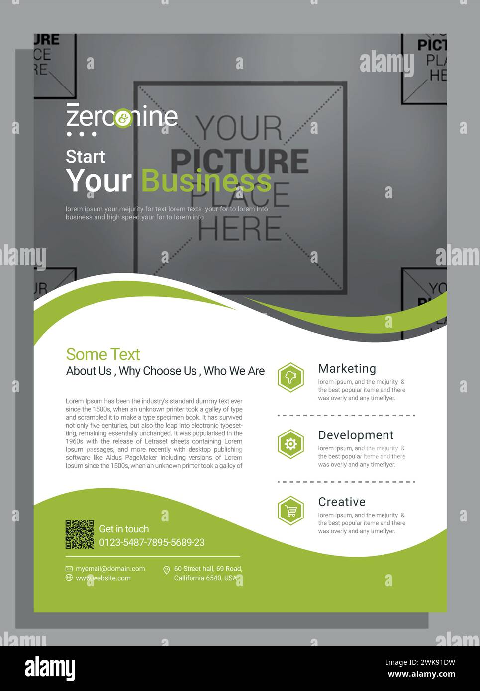Vector modern corporate business a4 flyer template design Stock Vector