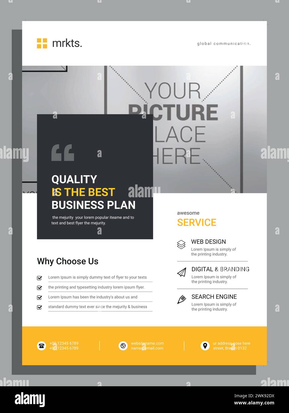 Vector modern corporate business a4 flyer template design Stock Vector