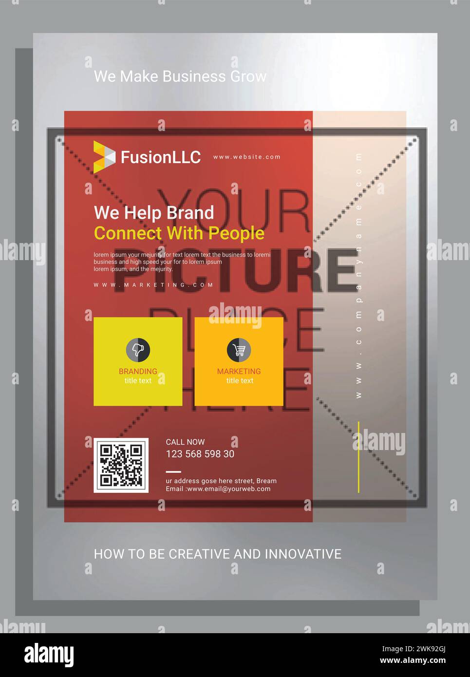 Vector modern corporate business a4 flyer template design Stock Vector
