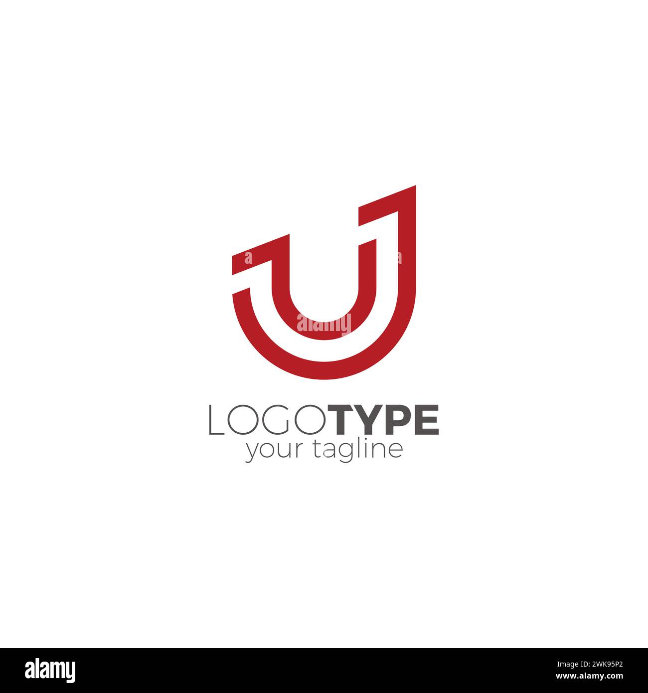 u-logo-simple-letter-u-vector-design-stock-vector-image-art-alamy