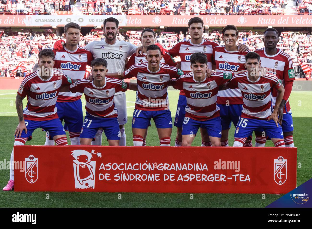 Granada, Granada, Spain. 18th Feb, 2024. Granada CF starting team