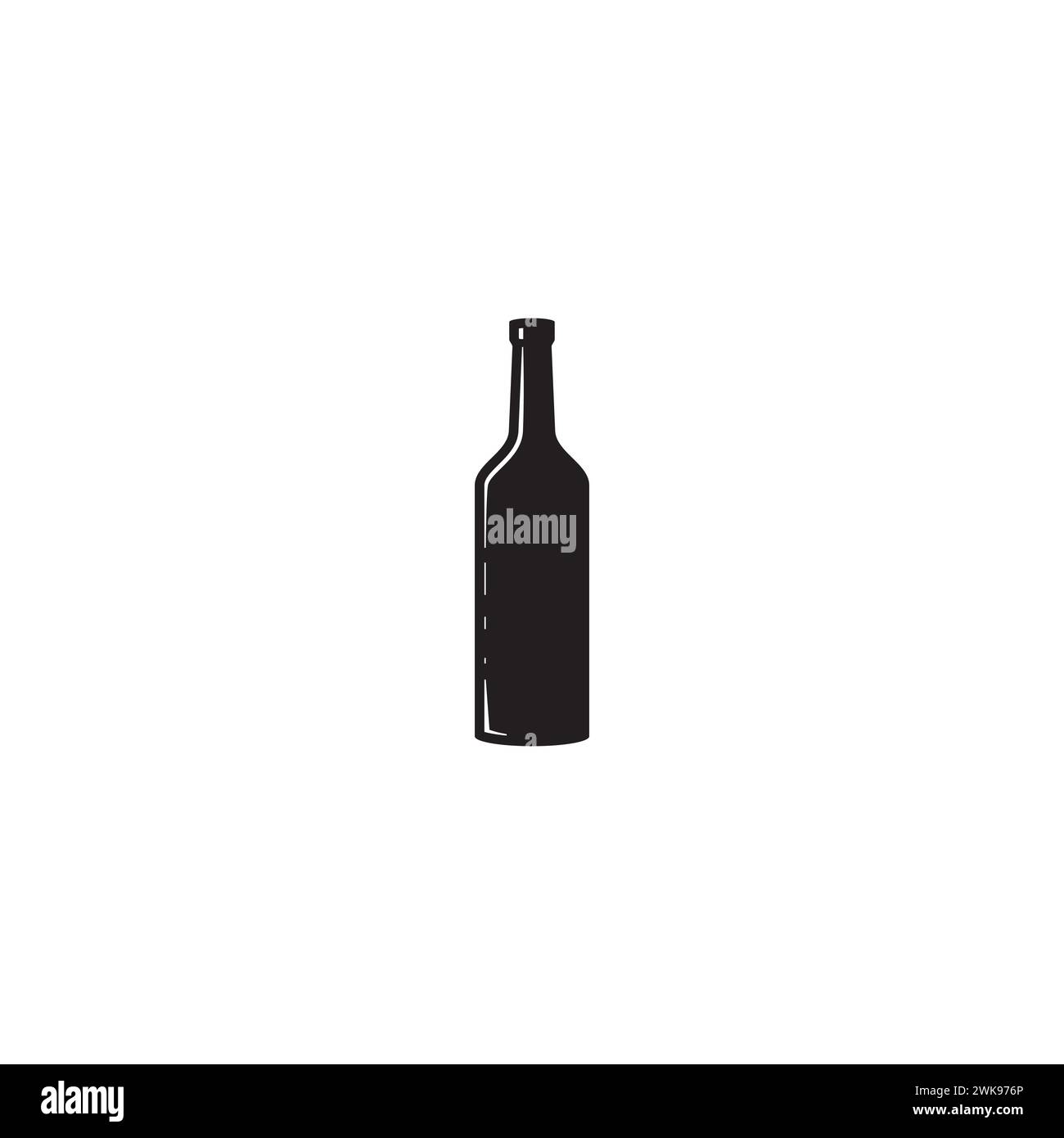 Liquor bottle simple flat Black and White Stock Photos & Images - Alamy