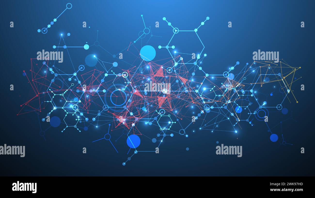 Abstract background on a scientific and technological theme. An image ...