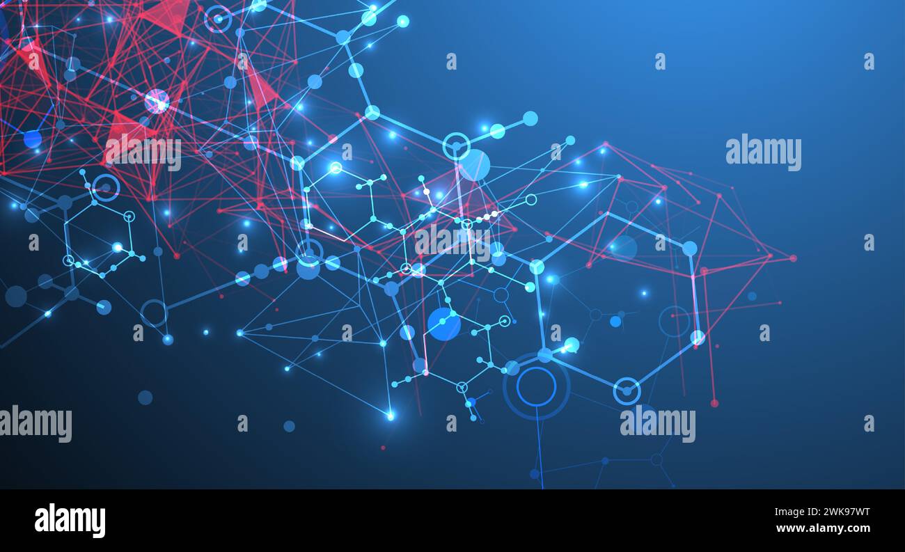 Abstract background on a scientific and technological theme. An image ...