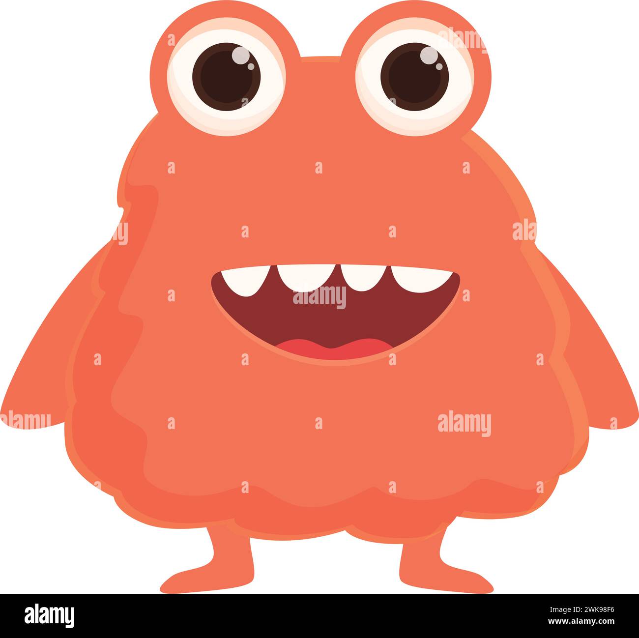 Element color monster icon cartoon vector. Scary goblin. Gremlin fun Stock Vector