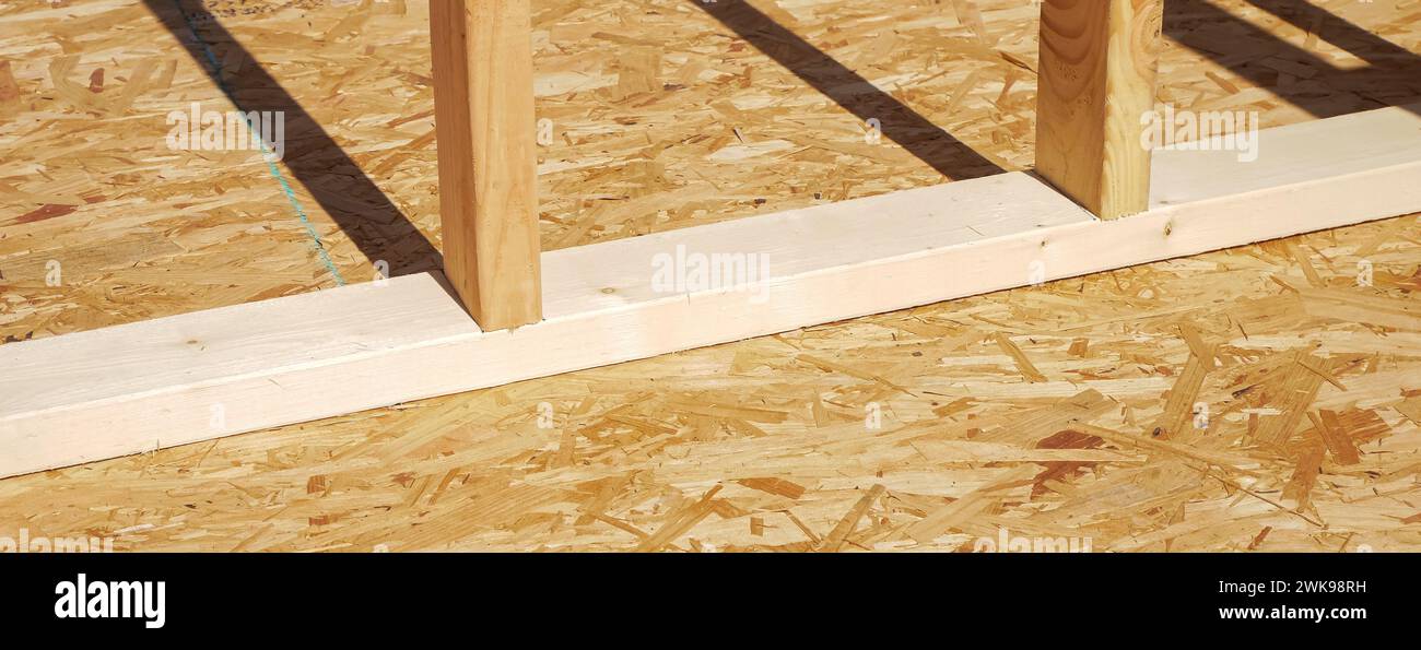 Panorama OSB sub flooring sheets cover, attach to the joists with wood