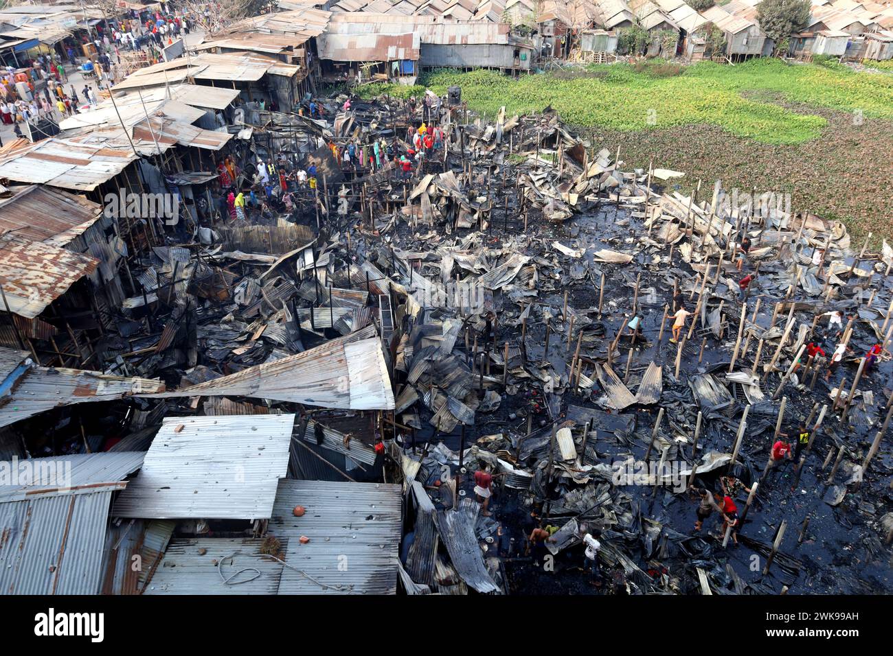 Dhaka, Dhaka, Bangladesh. 19th Feb, 2024. A fire broke out in the ...