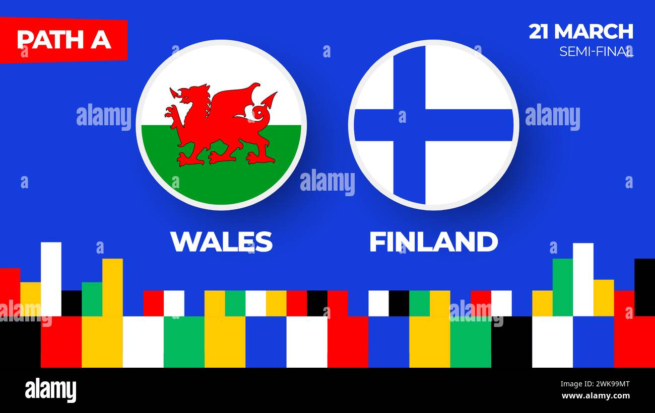 Wales vs Finland football 2025 match. Football 2025 playoff