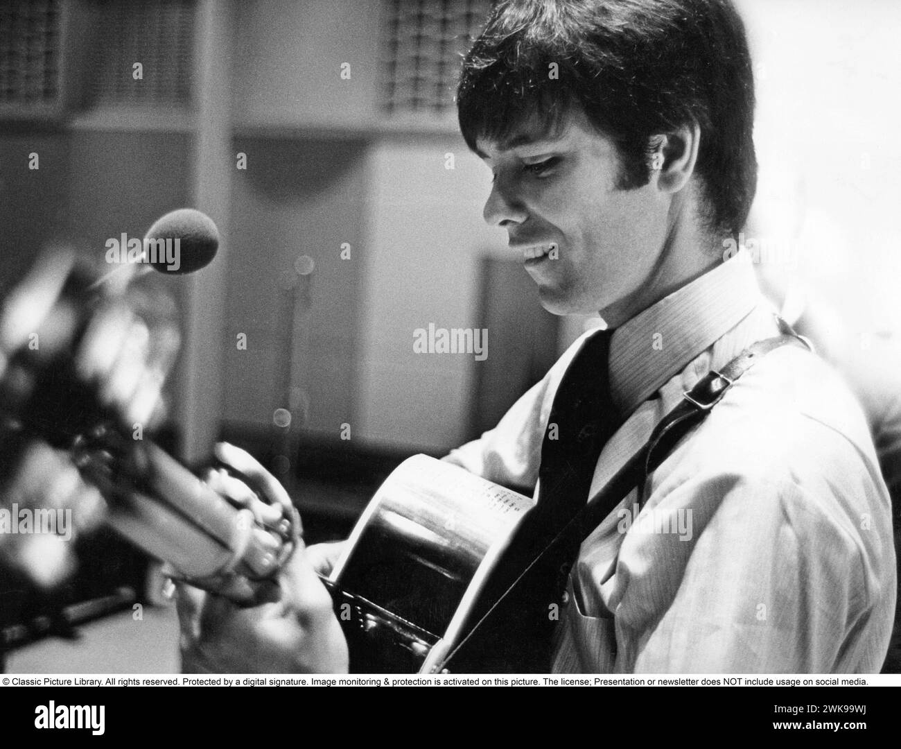 Cliff Richard. British singer and actor. Born 1940. Pictured 1968 when visiting Sweden. *** Local Caption *** © Classic Picture Library. All rights reserved. Protected by a digital signature. Image monitoring & protection is activated on this picture. The license; Presentation or newsletter does NOT include usage on social media. Stock Photo