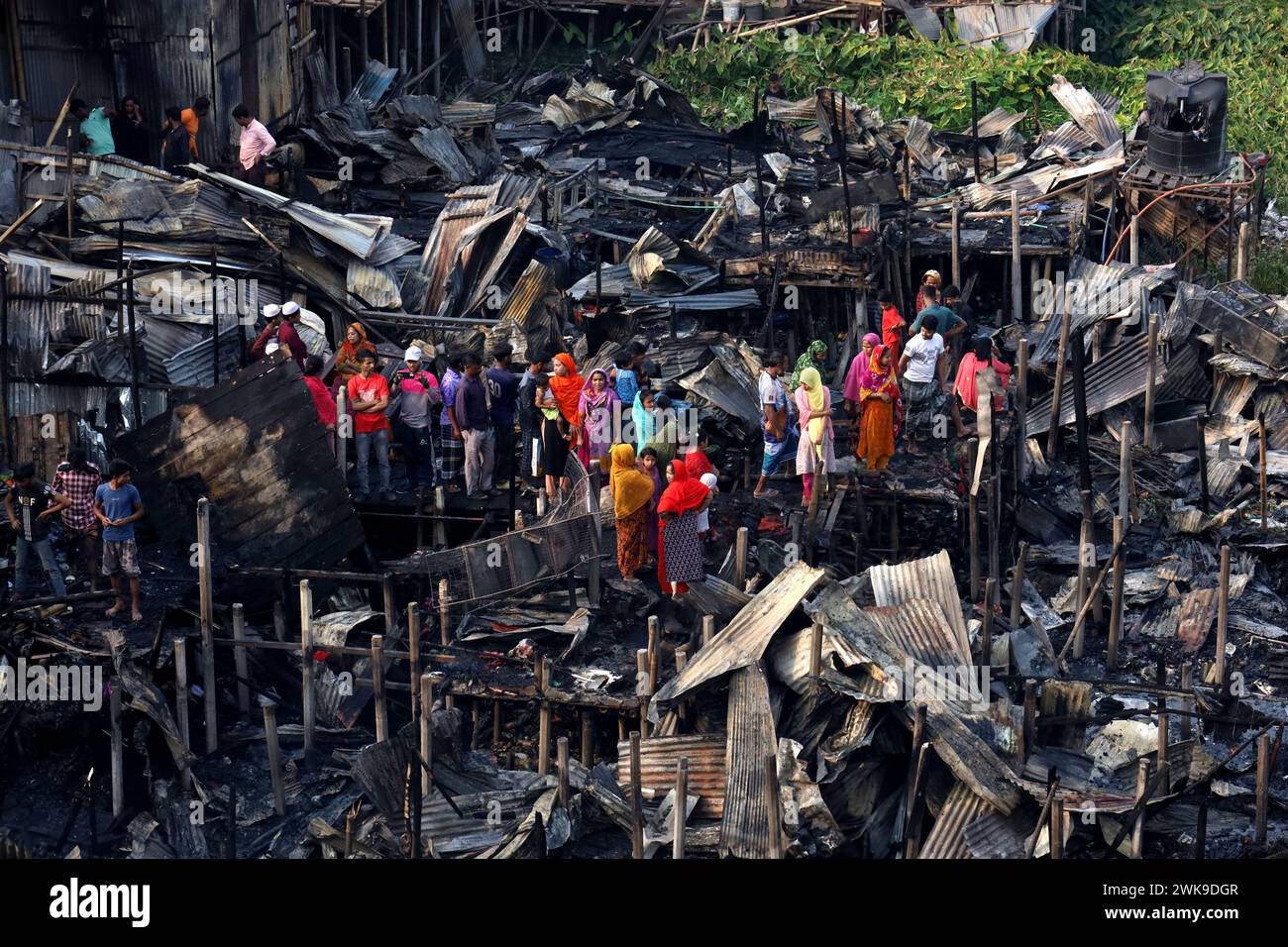 Dhaka, Dhaka, Bangladesh. 19th Feb, 2024. A fire broke out in the ...